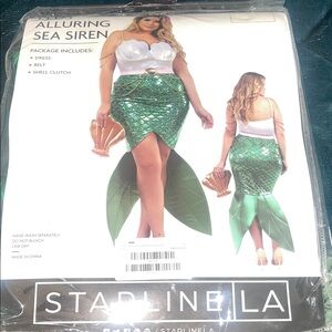 Fashion Nova Asymmetrical Mermaid Skirt - Green